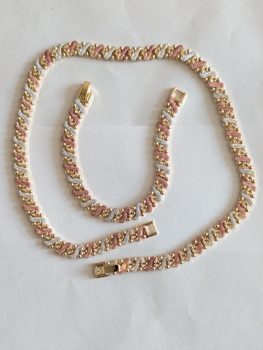 Palm Link Necklace Set